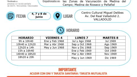 vacunacion valladolid 07-06-2021