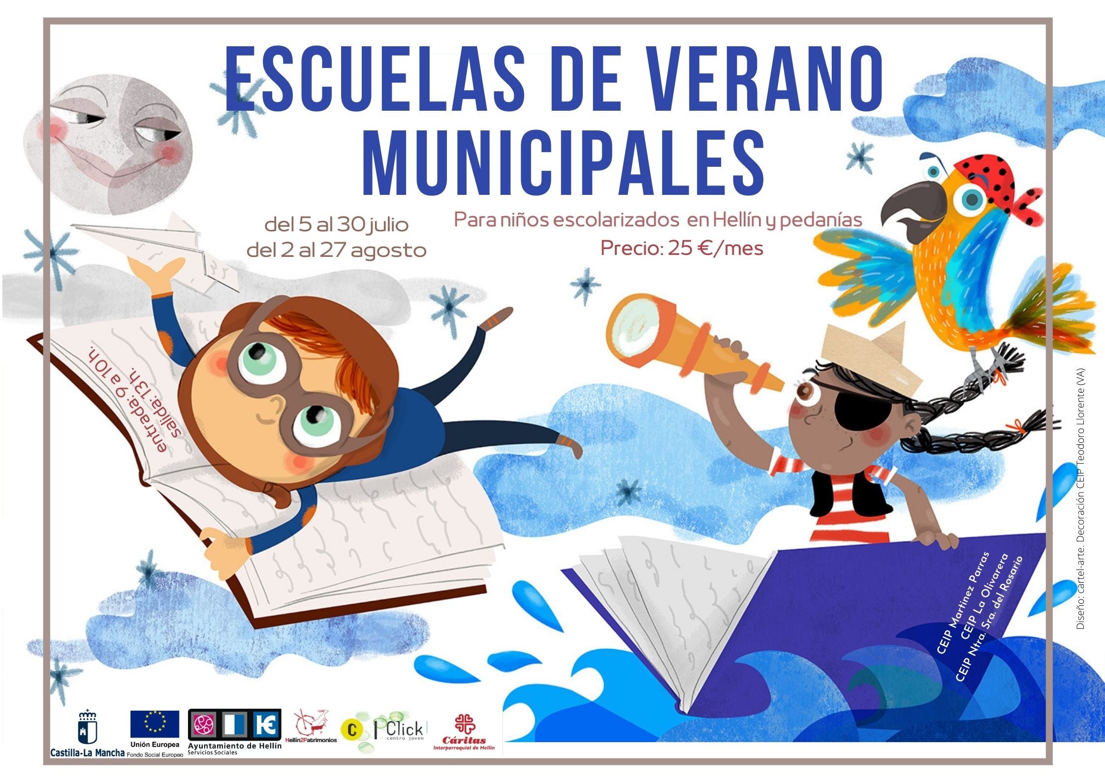 El Ayuntamiento de Hellín y Cáritas ofertarán escuelas de verano municipales en tres centros El Ayuntamiento de Hellín y Cáritas ofertarán escuelas de verano municipales en tres centros