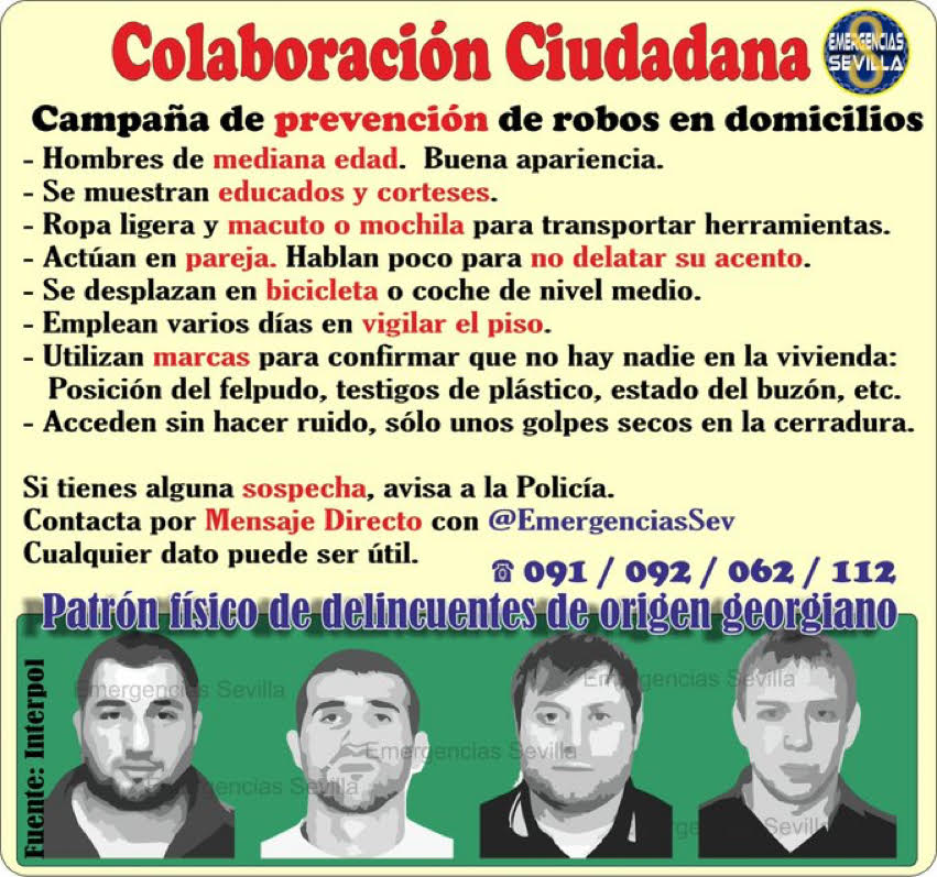 Máxima alerta por la presencia en Sevilla de grupos de asaltapisos Máxima alerta por la presencia en Sevilla de grupos de asaltapisos