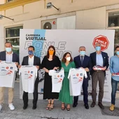 Un momento de la presentación de la Carrera Virtual Ponle Freno en Málaga Un momento de la presentación de la Carrera Virtual Ponle Freno en Málaga