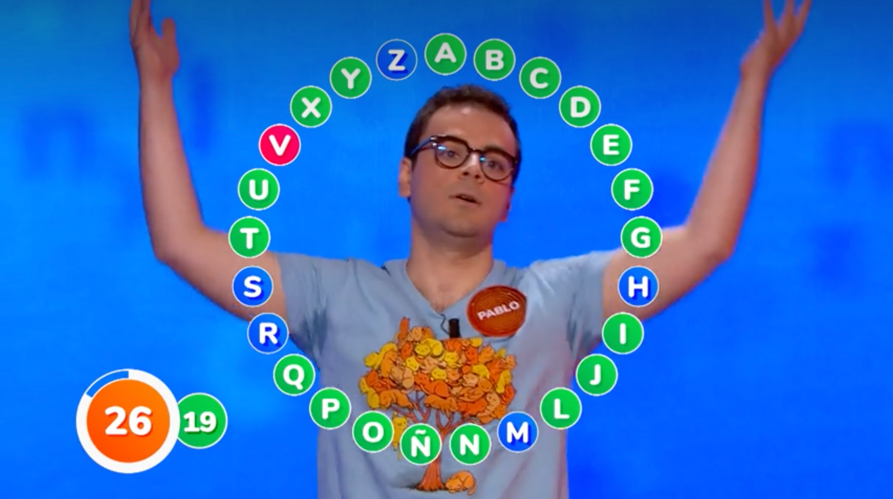 Pablo Díaz, desquiciado tras su error en 'El Rosco' de Pasapalabra: "¿Cómo que no?" Pablo Díaz, desquiciado tras su error en 'El Rosco' de Pasapalabra: "¿Cómo que no?"