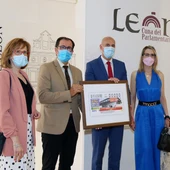Presentación del cupón de la ONCE con el protagonismo del Mercado del Conde Luna Presentación del cupón de la ONCE con el protagonismo del Mercado del Conde Luna