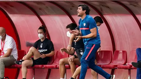 Christian Toro, técnico del Sevilla femenino. Christian Toro, técnico del Sevilla femenino.