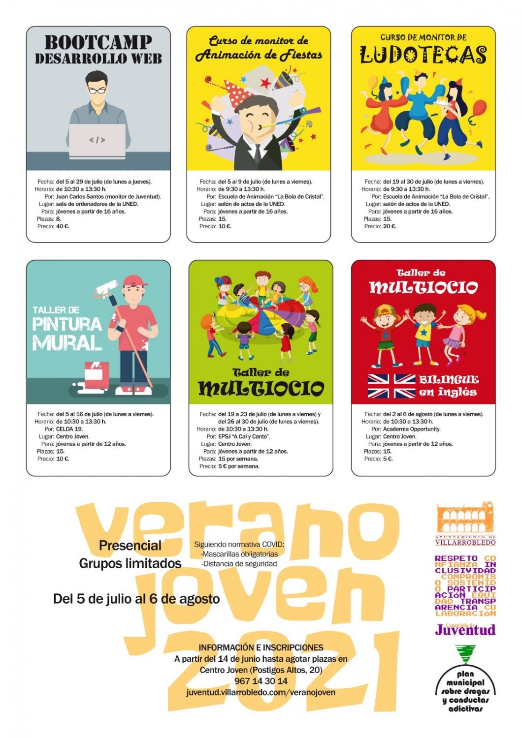 Talleres y novedades para un “verano joven” en Vllarrobledo Talleres y novedades para un “verano joven” en Vllarrobledo