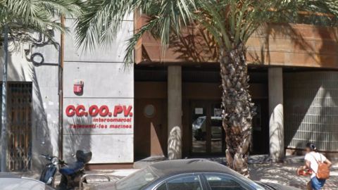 La sede de Comisiones Obreras de Alicante La sede de Comisiones Obreras de Alicante