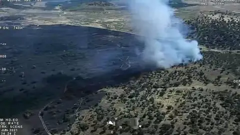 Incendio en la Sierra de Carija Incendio en la Sierra de Carija