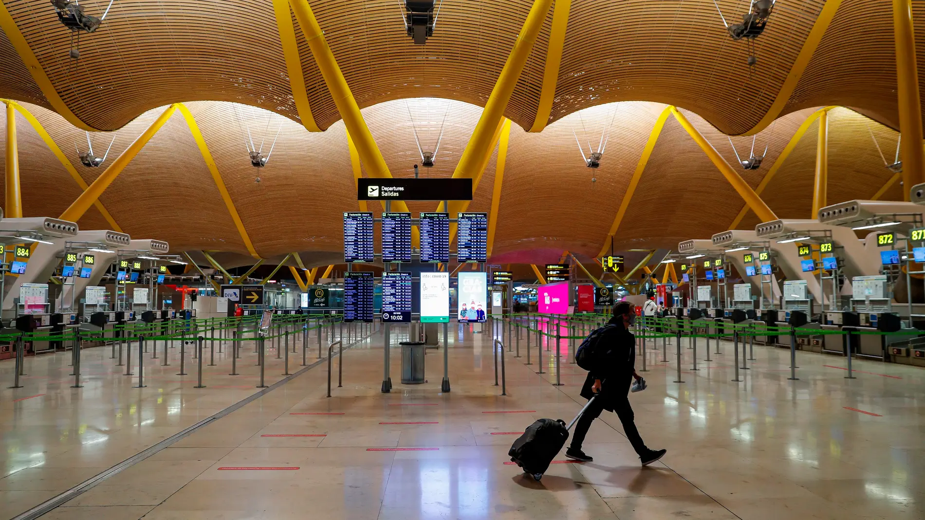 La terminal T4 del aeropuerto de Barajas en Madrid. 