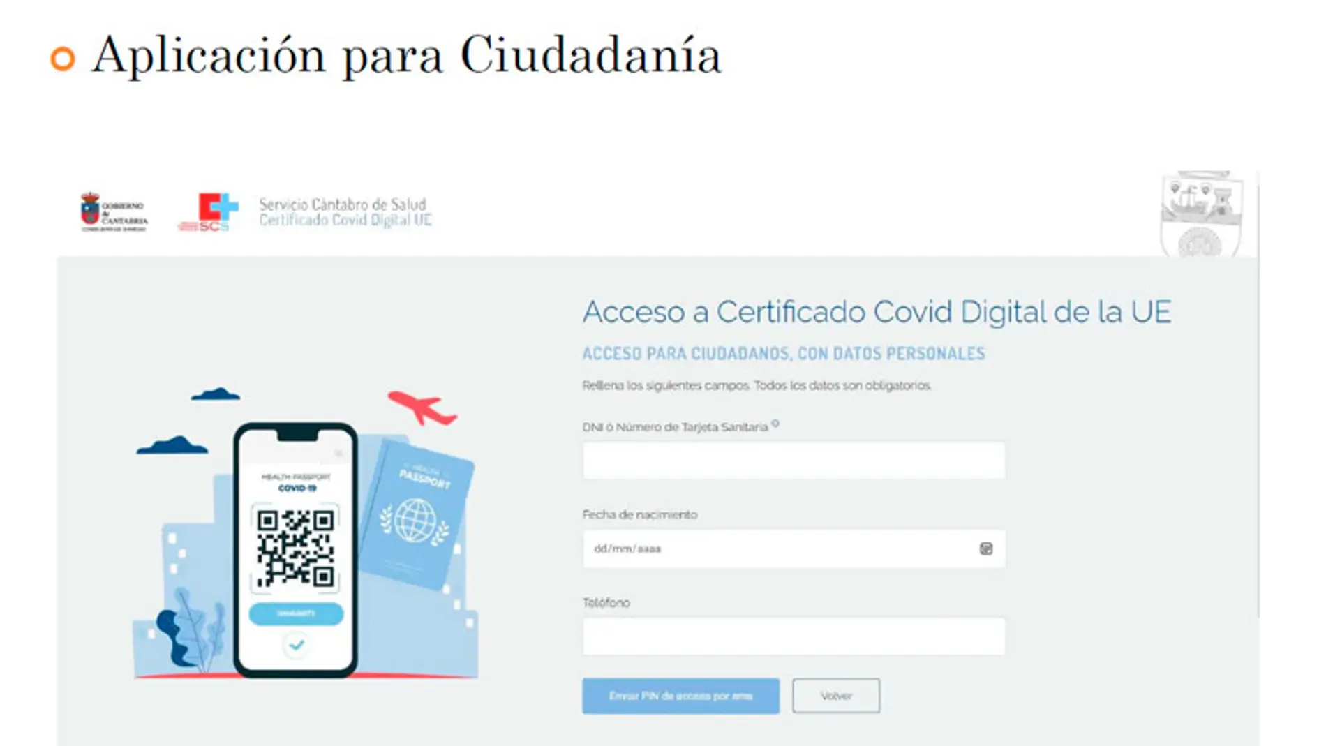 Cómo será el Certificado Covid Digial en Cantabria