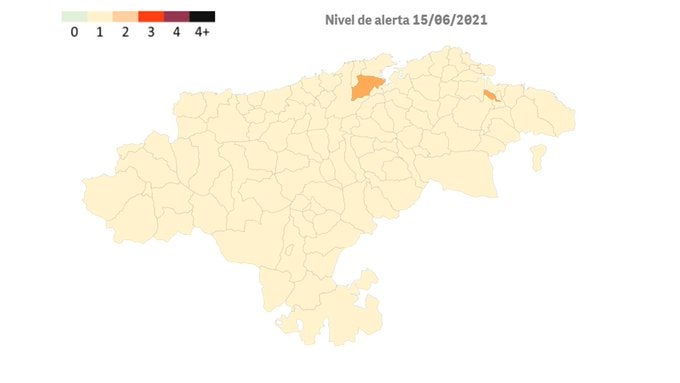Camargo y Colindres, únicos municipios en nivel 2 de alerta frente al coronavirus Camargo y Colindres, únicos municipios en nivel 2 de alerta frente al coronavirus