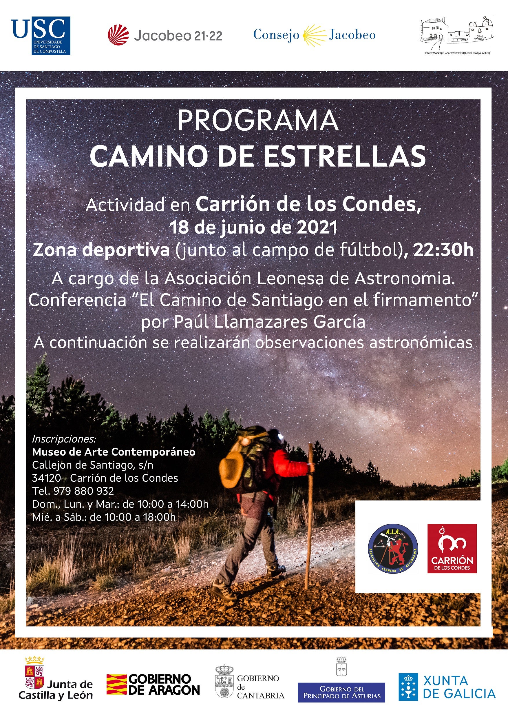 ‘Caminos de Estrellas’ llega este viernes a Carrión de los Condes dentro de la programación de la Junta con motivo del Jacobeo 21-22 ‘Caminos de Estrellas’ llega este viernes a Carrión de los Condes dentro de la programación de la Junta con motivo del Jacobeo 21-22