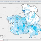 Número de contagios por provincias de Castilla-La Mancha las dos últimas semanas Número de contagios por provincias de Castilla-La Mancha las dos últimas semanas