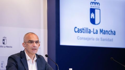 Juan Camacho durante la rueda de prensa en Toledo