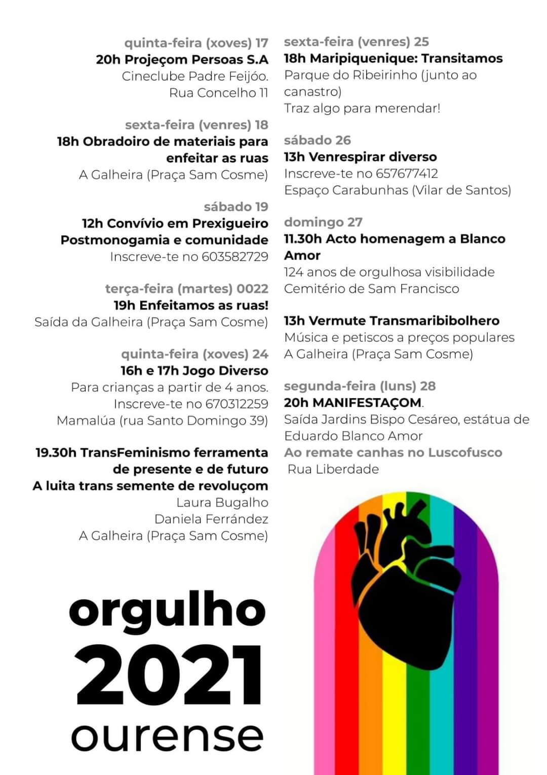 As actividade do Orgulho en Más de Uno As actividade do Orgulho en Más de Uno