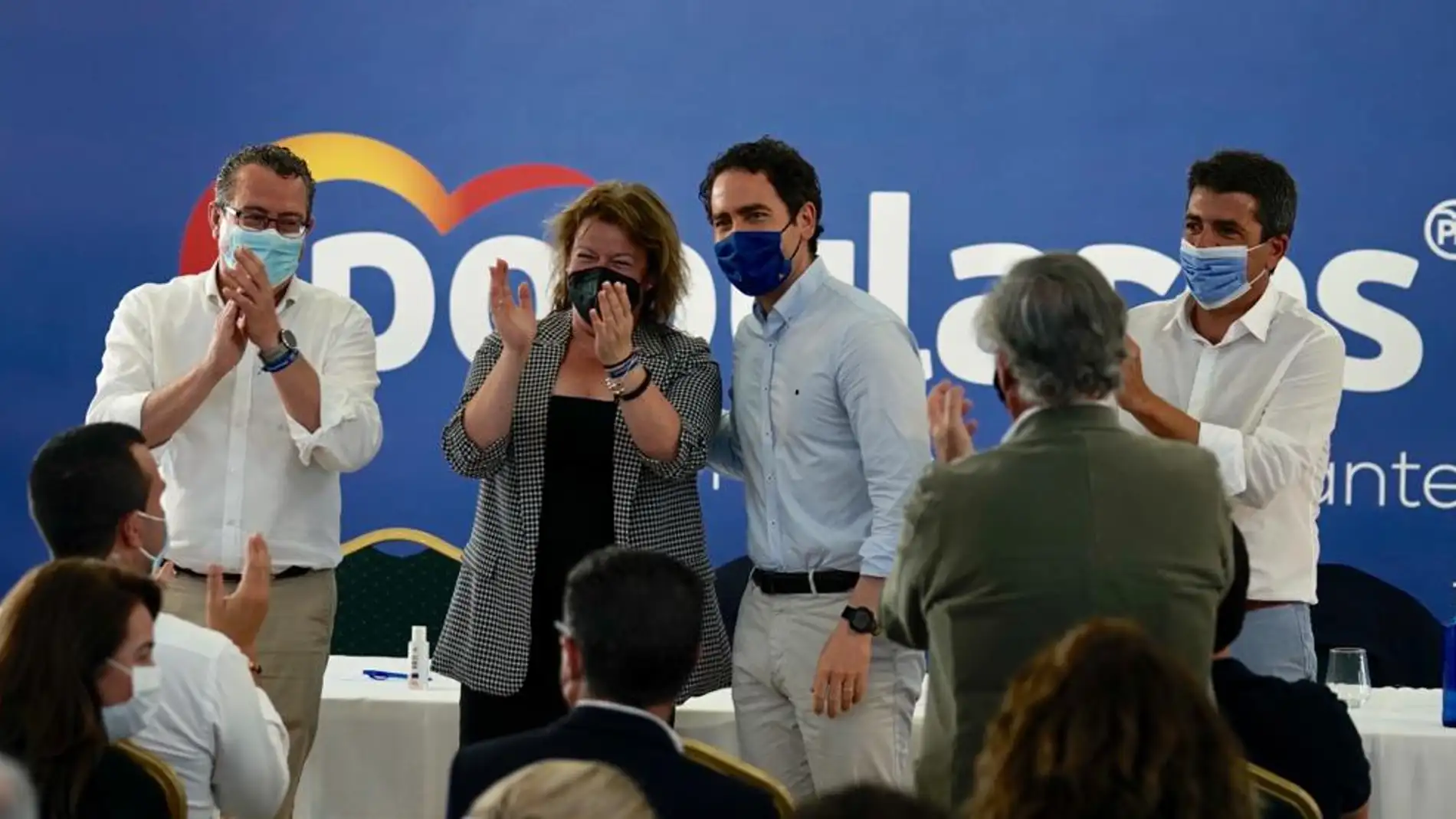 Toni Pérez, Ana Serna, Teodoro García Egea y Carlos Mazón
