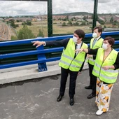 Visita a las obras del puente de sobre las vías del AVE en San Andrés del Rabanedo Visita a las obras del puente de sobre las vías del AVE en San Andrés del Rabanedo