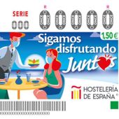 La ONCE y la Asociación de Empresas de Hostelería escenifican su apoyo y sintonía adquiriendo el cupón dedicado a la Hostelería 