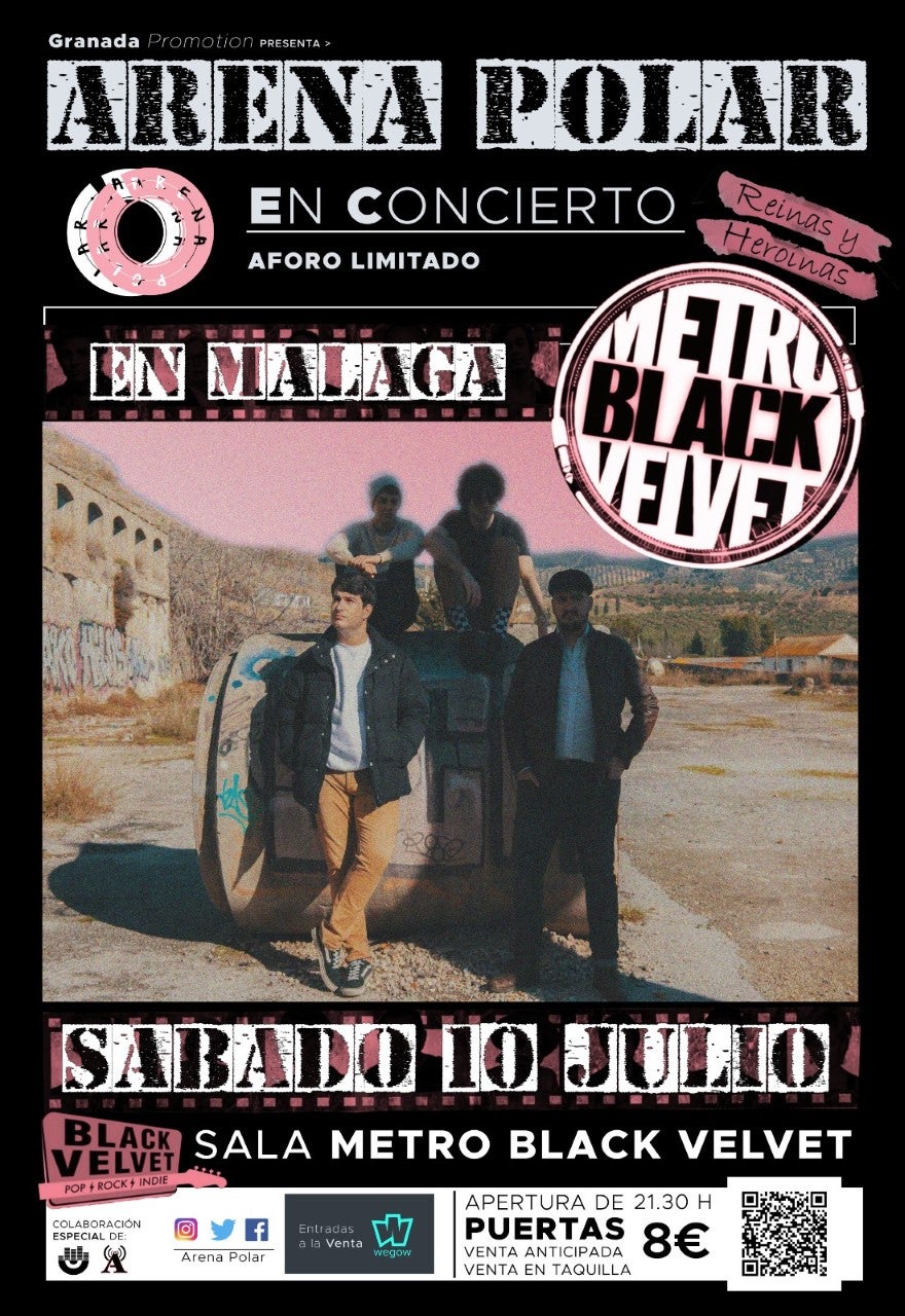 El cuarteto granadino Arena Polar actúa el día 10 de Julio en la sala Metro Black Velvet de Torremolinos El cuarteto granadino Arena Polar actúa el día 10 de Julio en la sala Metro Black Velvet de Torremolinos