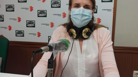 Sonia Montes, en los estudios de Onda Cero Ciudad Real