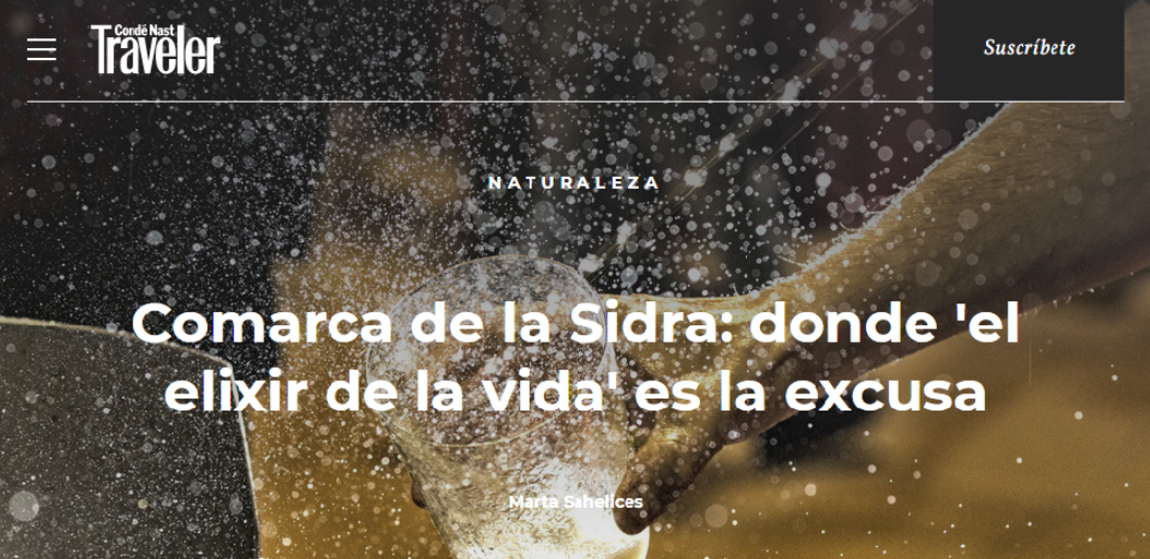 La Comarca de la Sidra portada en la edición veraniega de la revista de viajes 'Condé Nast Traveler' La Comarca de la Sidra portada en la edición veraniega de la revista de viajes 'Condé Nast Traveler'