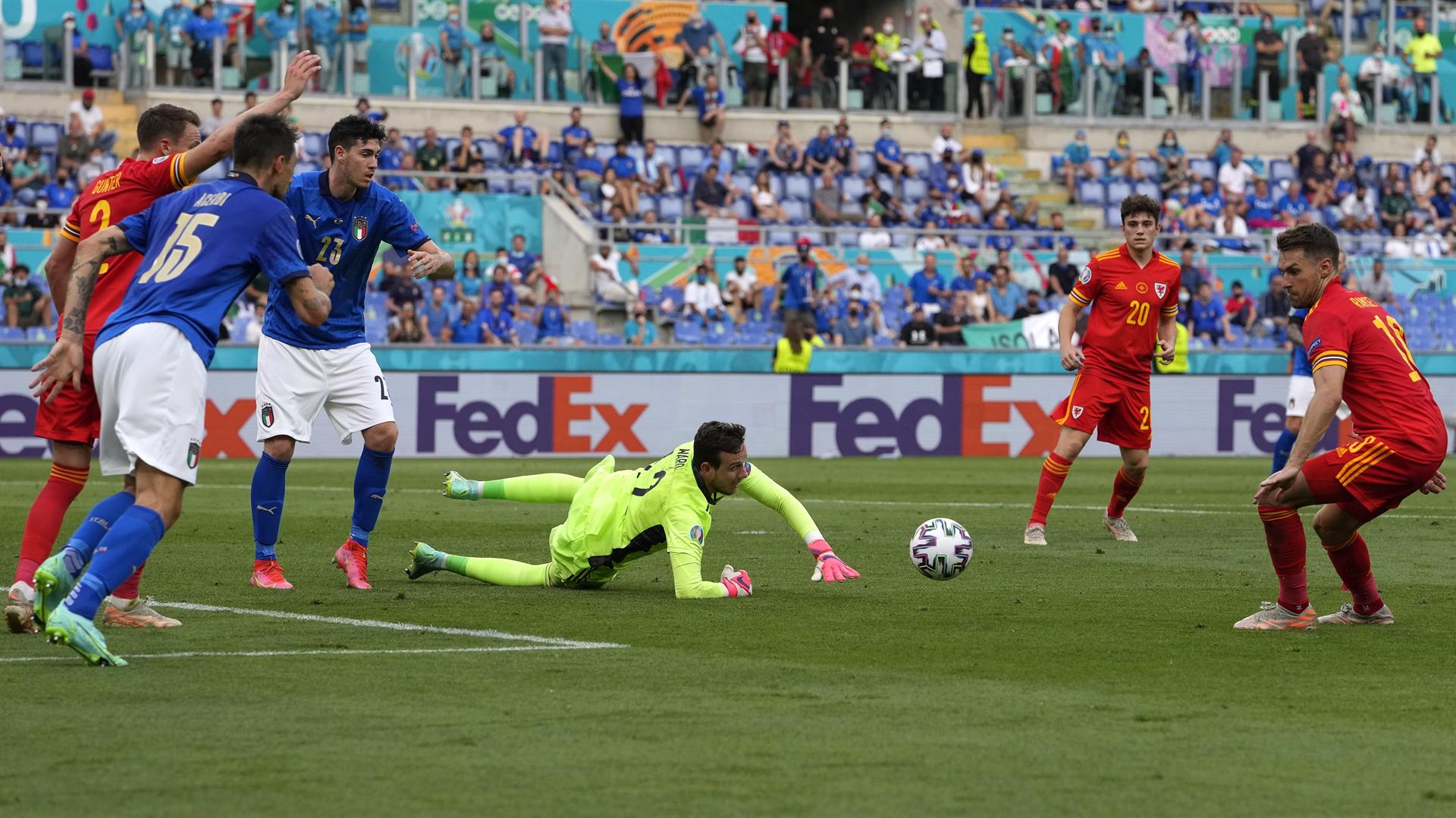 Italia, a octavos como primera y Gales como segunda Italia, a octavos como primera y Gales como segunda