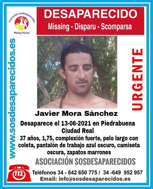 Buscan a un vecino de Piedrabuena que lleva más de una semana desaparecido Buscan a un vecino de Piedrabuena que lleva más de una semana desaparecido