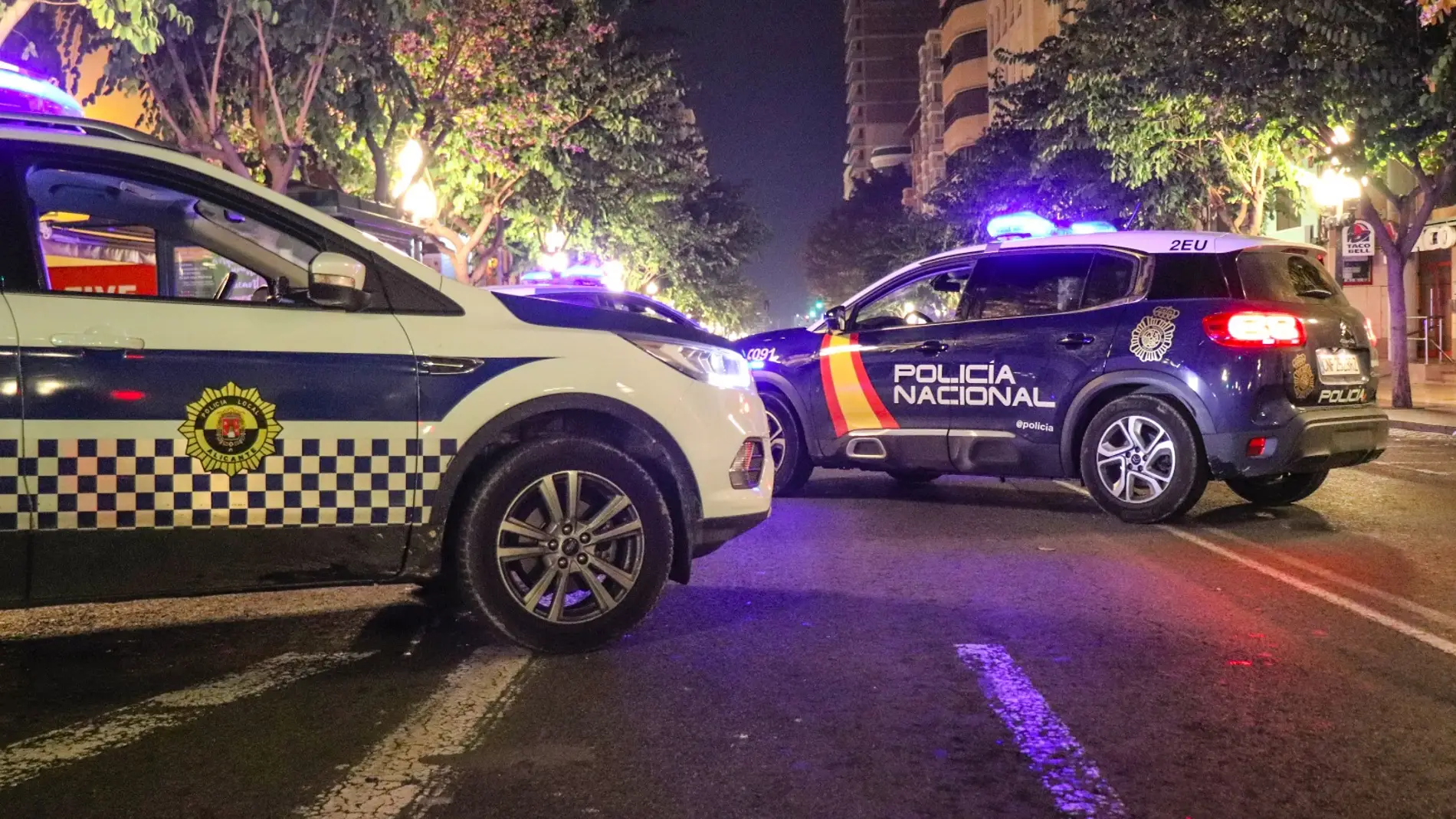 Dos patrullas de la Policía Local y Nacional