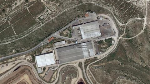 Vista sat&eacute;lite de la planta de basuras del Baix Vinalop&oacute;. 