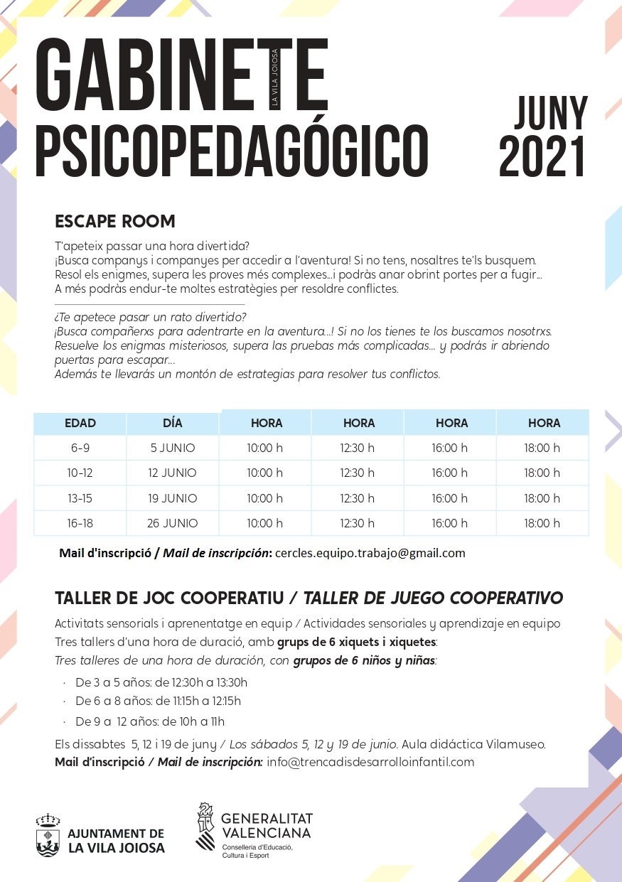 Últimos días de los talleres psicopedagógicos del Ayuntamiento de La Vila Joiosa Últimos días de los talleres psicopedagógicos del Ayuntamiento de La Vila Joiosa