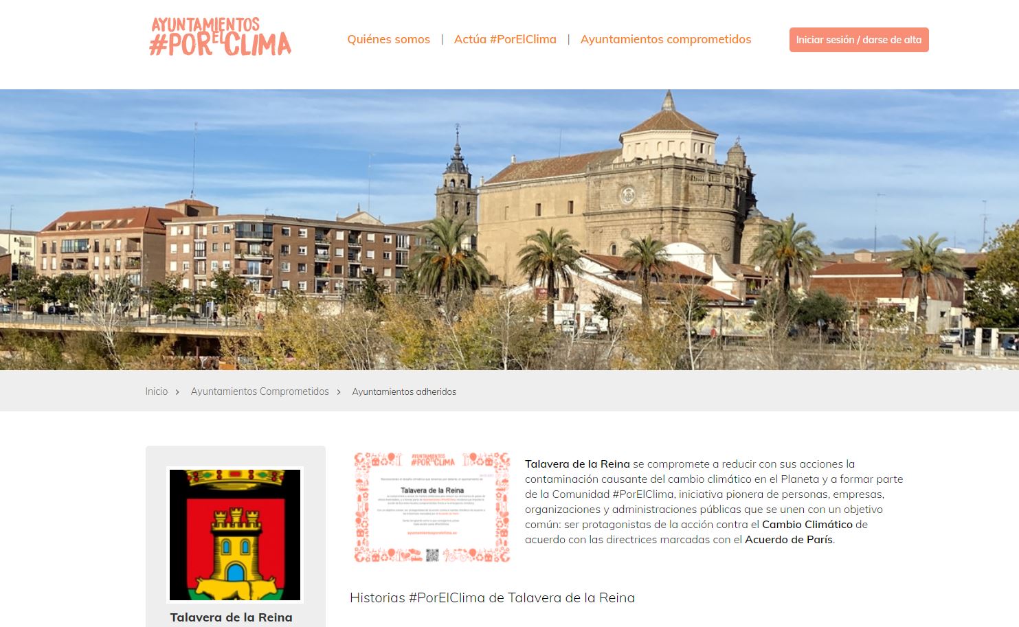 Talavera se adhiere a la red de 'Ayuntamientos por el clima' Talavera se adhiere a la red de 'Ayuntamientos por el clima'