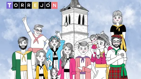 Portada del libro "Las Peñas de Torrejón, una historia en colores", de José Tomás Carques Historia de las peñas torrejoneras