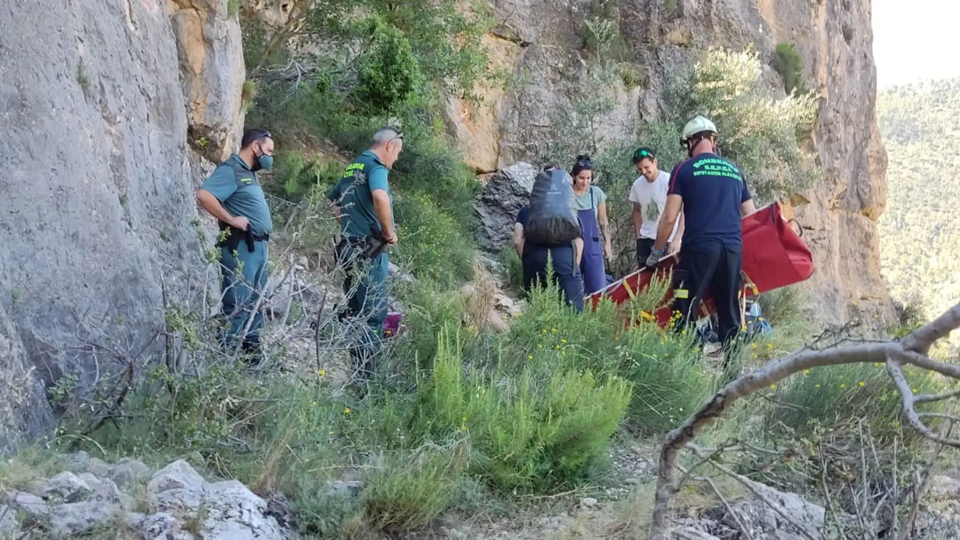 Rescate de una persona herida