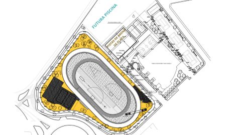 Plano del proyecto impulsado en el polideportivo F&eacute;lix Candela de Crevillent.