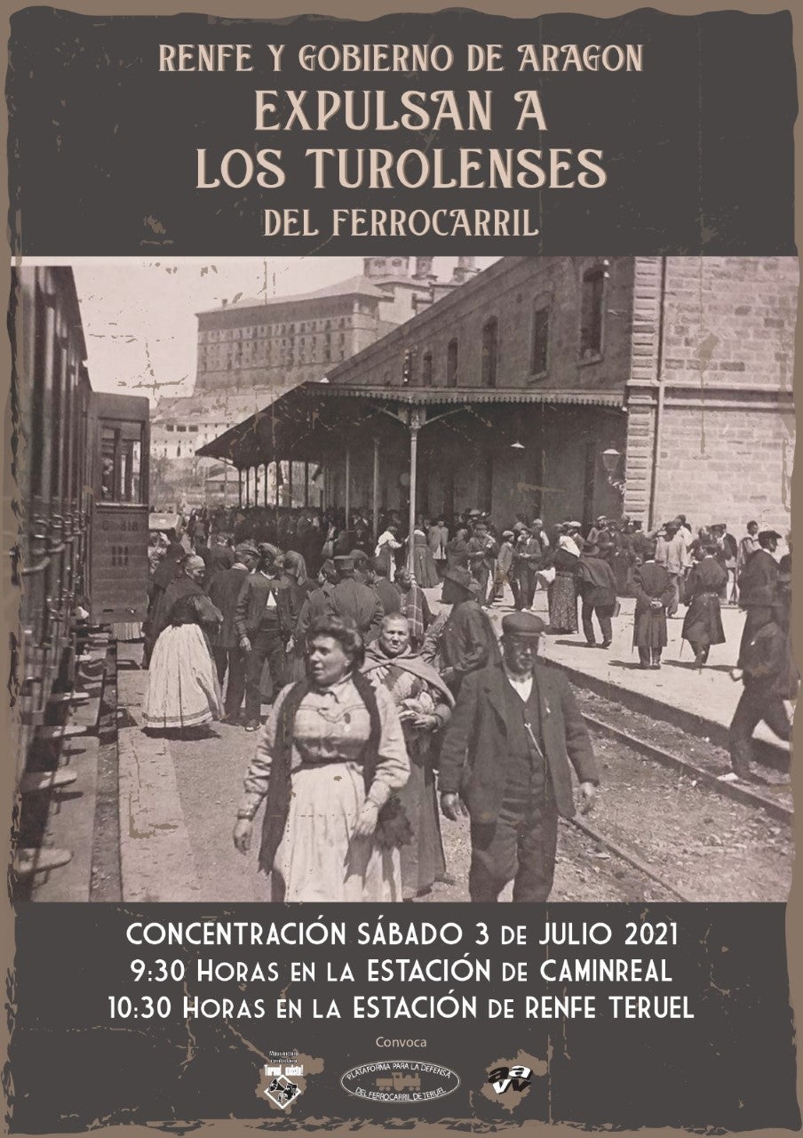Los turolenses volverán a concentrarse en defensa del tren Los turolenses volverán a concentrarse en defensa del tren
