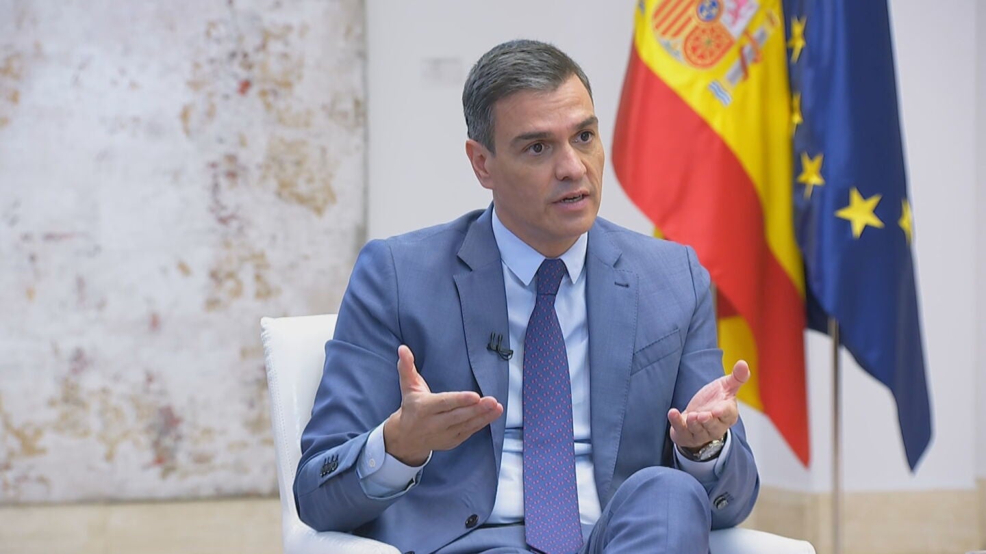 Pedro Sánchez, presidente del Gobierno, en el Palacio de la Moncloa