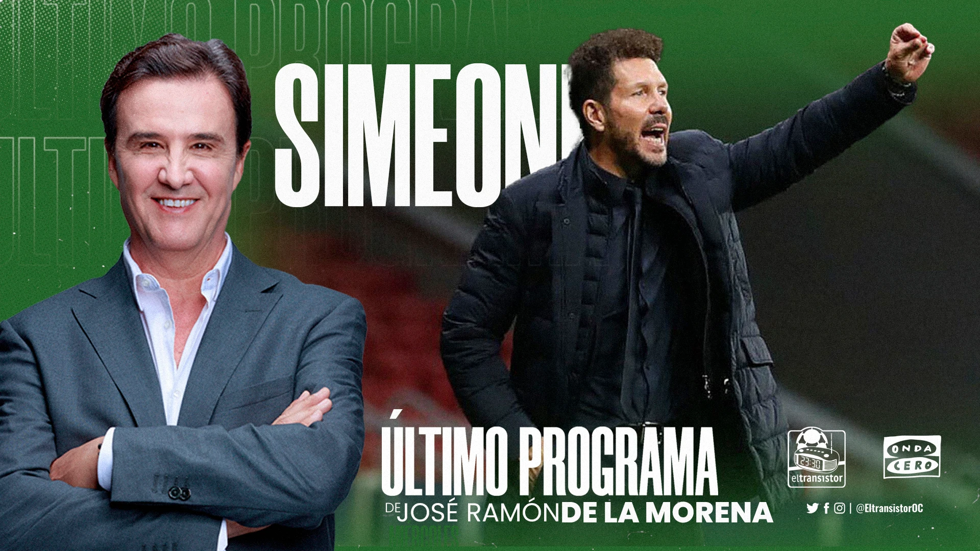 Simeone se despide de De la Morena en El Transistor Simeone se despide de De la Morena en El Transistor