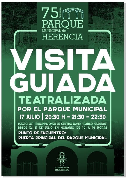 El Ayuntamiento prepara la visita teatralizada del Parque Municipal El Ayuntamiento prepara la visita teatralizada del Parque Municipal