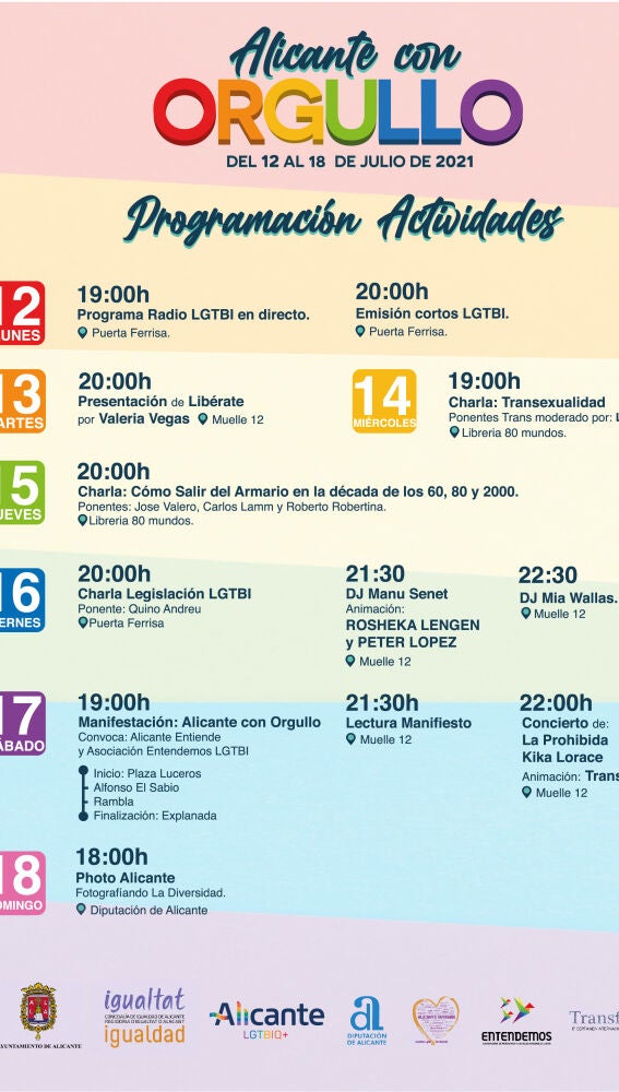Programación de la Semana del Orgullo 