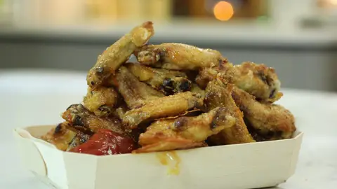 Receta de alitas de pollo crujientes de Robin Food Receta de alitas de pollo crujientes de Robin Food