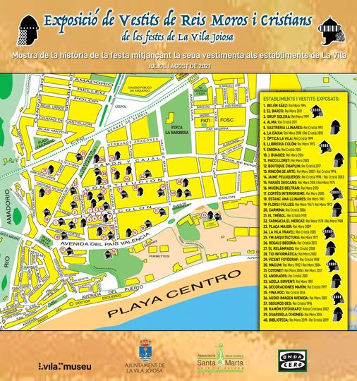 Más de 60 trajes de reyes moro y cristiano expuestos en los comercios vileros Más de 60 trajes de reyes moro y cristiano expuestos en los comercios vileros