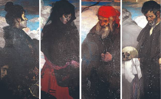 El Museo de Bellas Artes restaura los cuatro lienzos del Zuloaga del Santuario de Arrate. El Museo de Bellas Artes restaura los cuatro lienzos del Zuloaga del Santuario de Arrate.