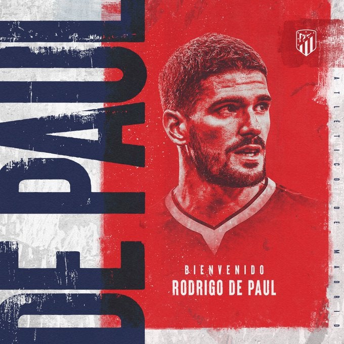 Rodrigo De Paul ya es nuevo jugador del Atlético de Madrid Rodrigo De Paul ya es nuevo jugador del Atlético de Madrid