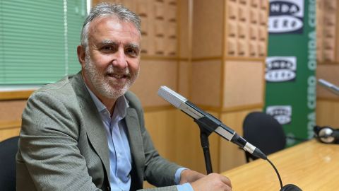 El presidente del Gobierno de Canarias durante una entrevista en Onda Cero Las Palmas