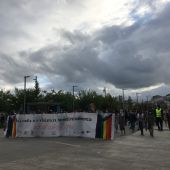 Manifestación, ayer, convocada por colectivos LGTBI