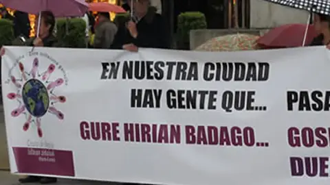 Pancarta hambre Pancarta hambre