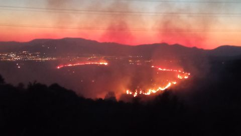 Incendio en Jun, Granada.