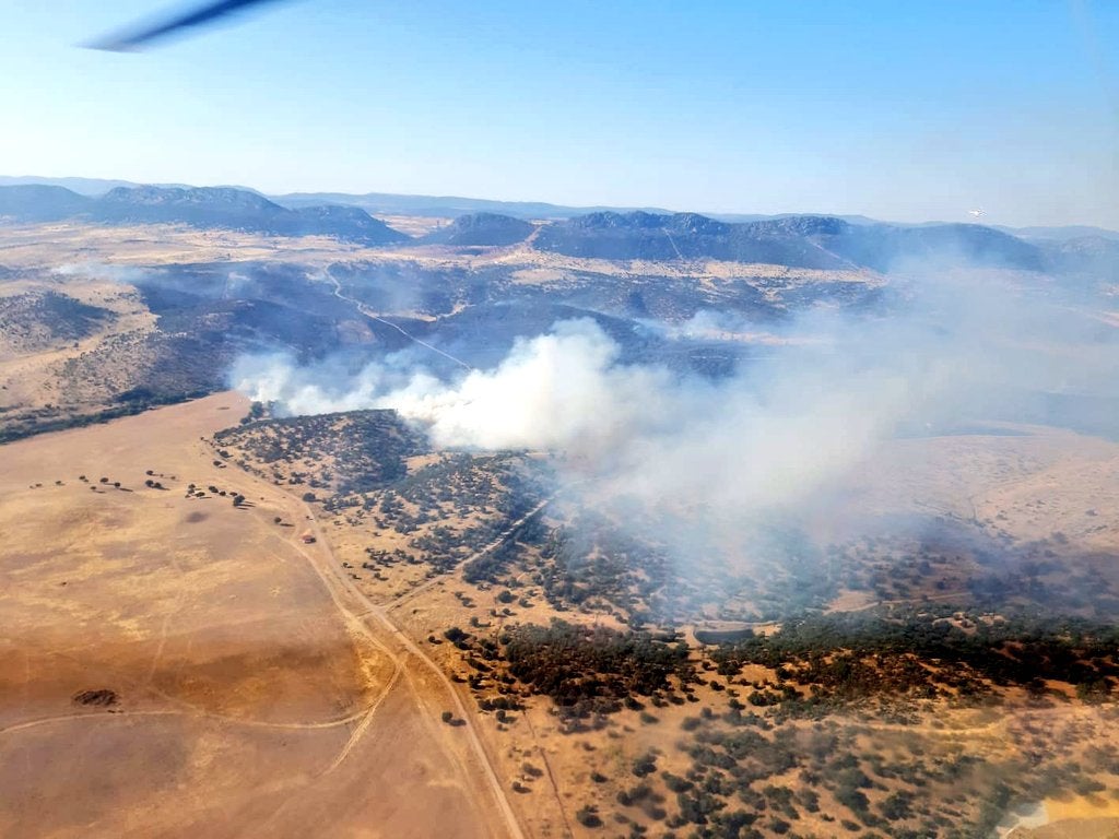 El incendio de Almadén quema 2.000 hectáreas de la Dehesa de Castilseras El incendio de Almadén quema 2.000 hectáreas de la Dehesa de Castilseras