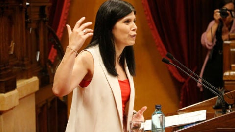 Marta Vilalta, en una compareixen&ccedil;a al Parlament.