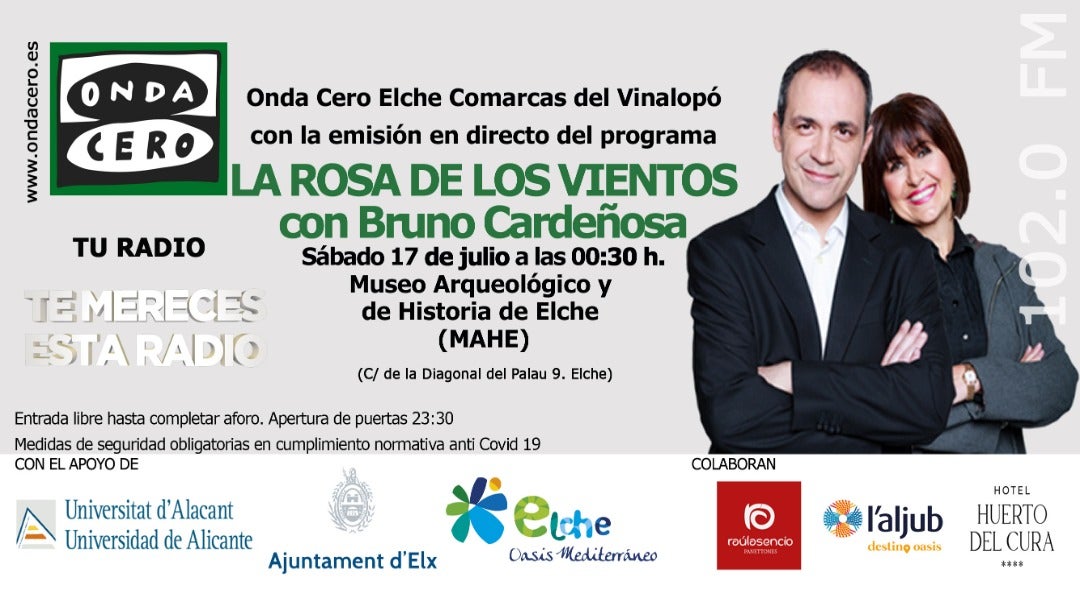 El programa 'La Rosa de los Vientos', desde Elche y Crevillent este fin de semana El programa 'La Rosa de los Vientos', desde Elche y Crevillent este fin de semana