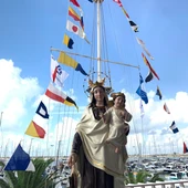La Virgen del Carmen, patrona de marineros y pescadores, en el RCNT La Virgen del Carmen, patrona de marineros y pescadores, en el RCNT