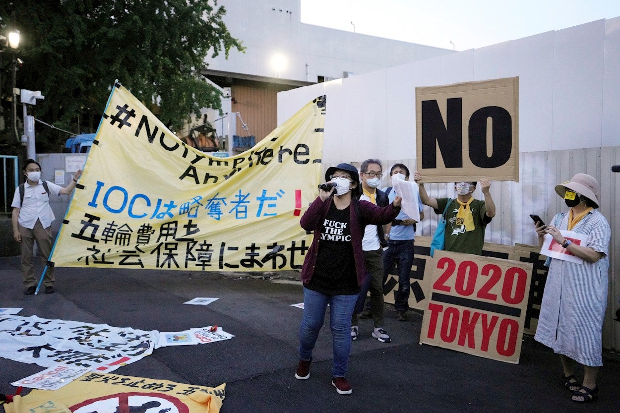 Inquietud y protestas en Japón a una semana de los Juegos Olímpicos Inquietud y protestas en Japón a una semana de los Juegos Olímpicos